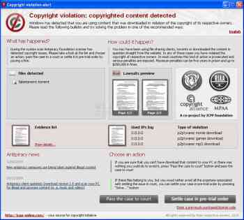 I-Q Manager or Copyright violation alert Screenshot